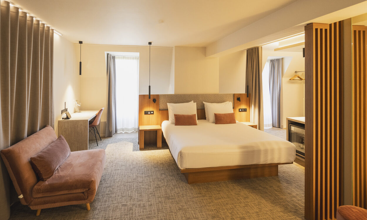 Hotelkamers in Begijnhof Hotel in Leuven met modern comfort en elegante inrichting
